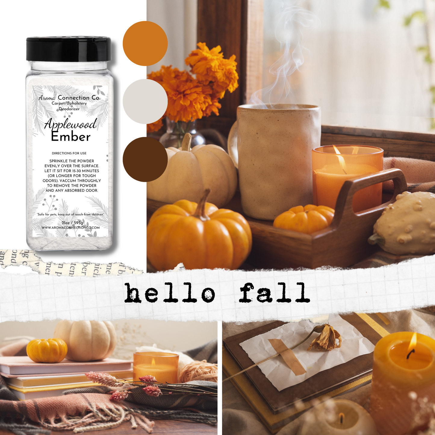 Embrace the cozy essence of autumn with notes of crisp apples, spiced pumpkins, and earthy leaves. Our specially formulated deodorizer not only neutralizes unwanted odors but also creates a comforting atmosphere that evokes the beauty of fall.