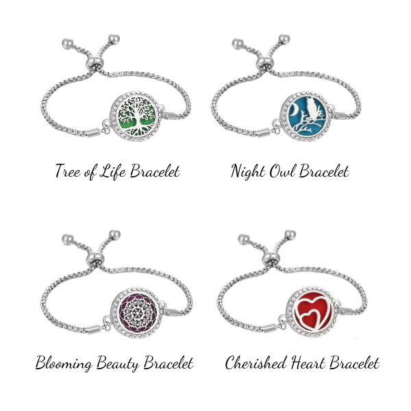 Fun, fashionable, stainless steel diffuser bracelets with aromatherapy.