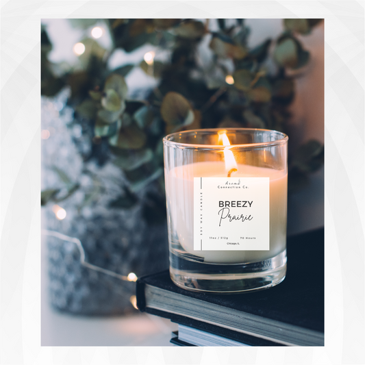 Breezy Prairie&nbsp;captures the essence of wide-open spaces, sun-kissed grass, and gentle breezes. Imagine standing in a vast prairie, surrounded by wildflowers, with the wind carrying hints of earthiness and floral sweetness. This candle evokes a sense of freedom, tranquility, and the great outdoors.