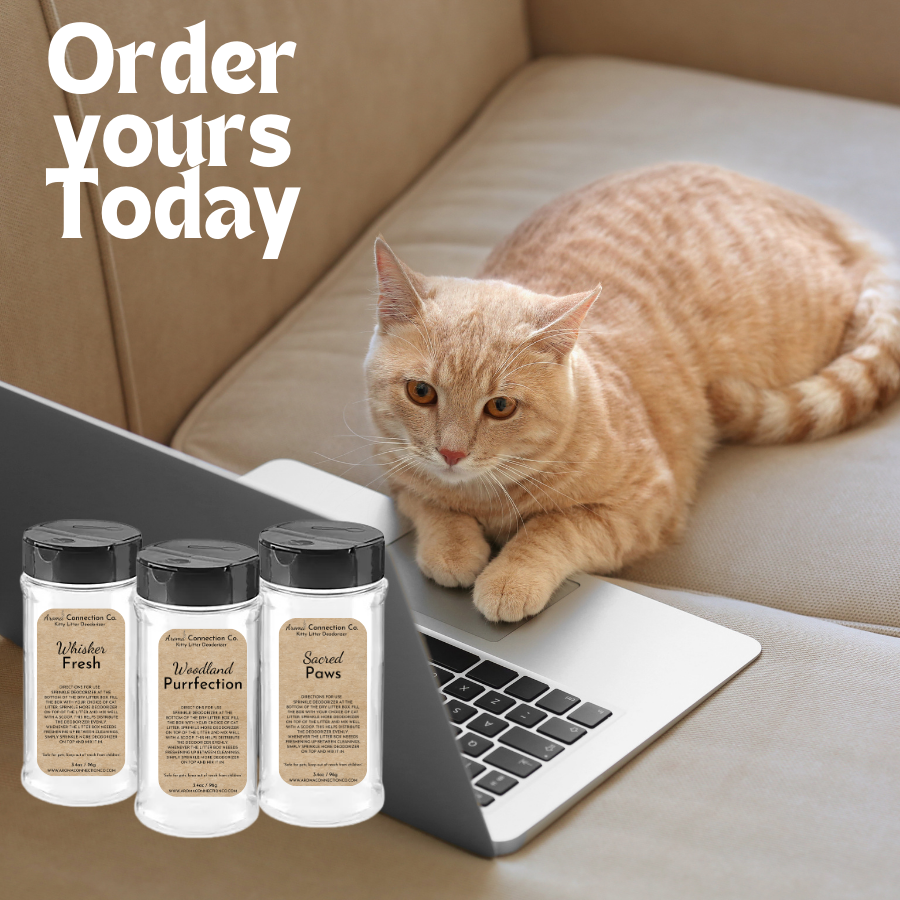 Discover your favorite scent with our new sample pack comes with 1 of each scent. Say goodbye to unpleasant litter box odors with our Kitty Litter Deodorizer! 